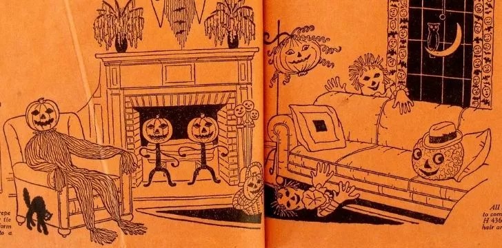 Halloween scenă ilustrare arta ilustrație într-o carte Bogie